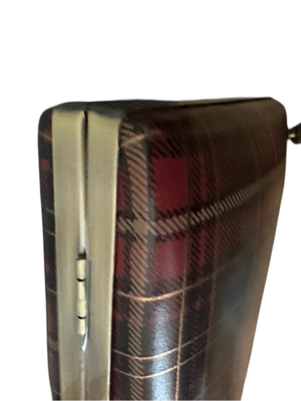 Patricia Nash Alora Tartan Plaid Leather Frame Clutch Crossbody Chain Bag - Picture 5 of 11